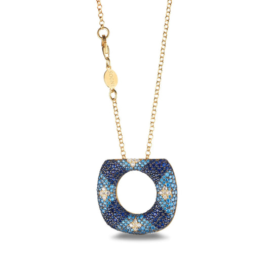 SOGNI - Collana oro giallo zirconi blu