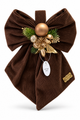 Cherry And Peach - Fiocco in velluto a costine h30 cm
