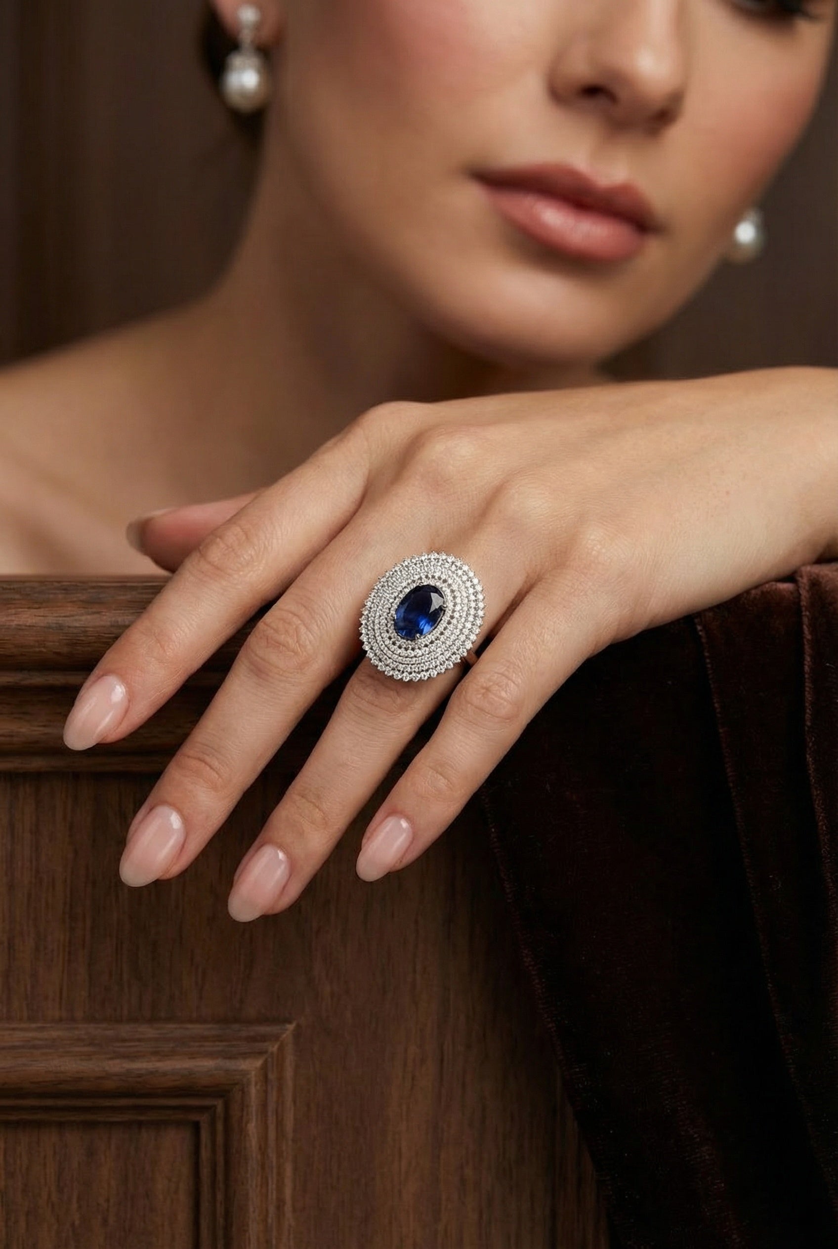 Anello Catherine Blu