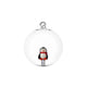 ICHENDORF Palla di Natale Woodland Tales Pinguino con Sciarpa in Vetro Borosilicato 8cm