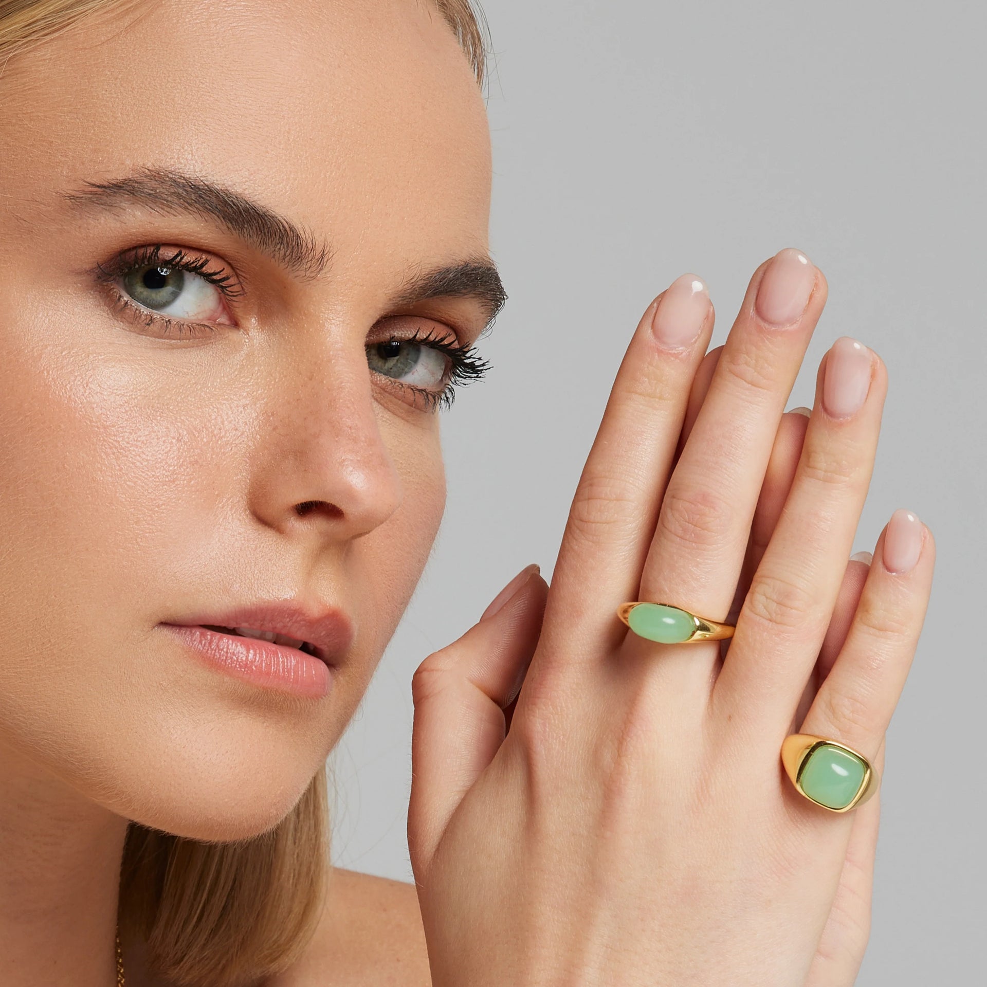 Anello Sogni con quarzo verde menta