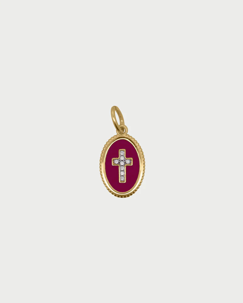 CHARM CROSS BURGUNDY RUE DES MILLE