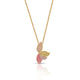 SOGNI - Collana petali oro giallo zirconi champagne, gialli, lavanda e magenta