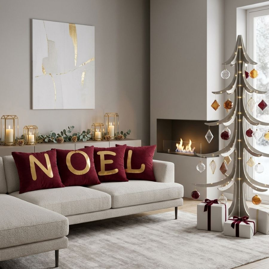 Cherry and Peach – Set 4 Cuscini in Velluto Rigato 40x40 Noel