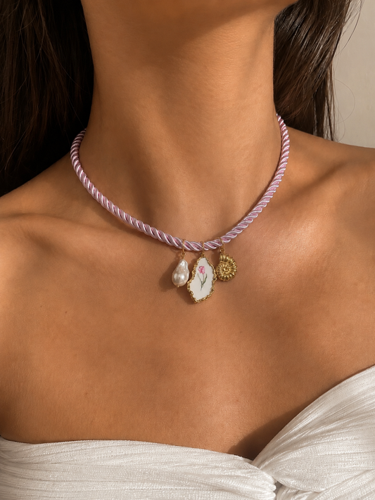 Collana Pink Flower