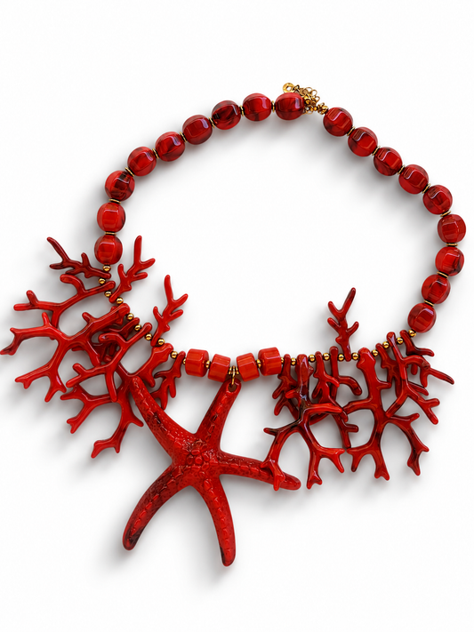 COLLANA STELLA MARINA ROSSO