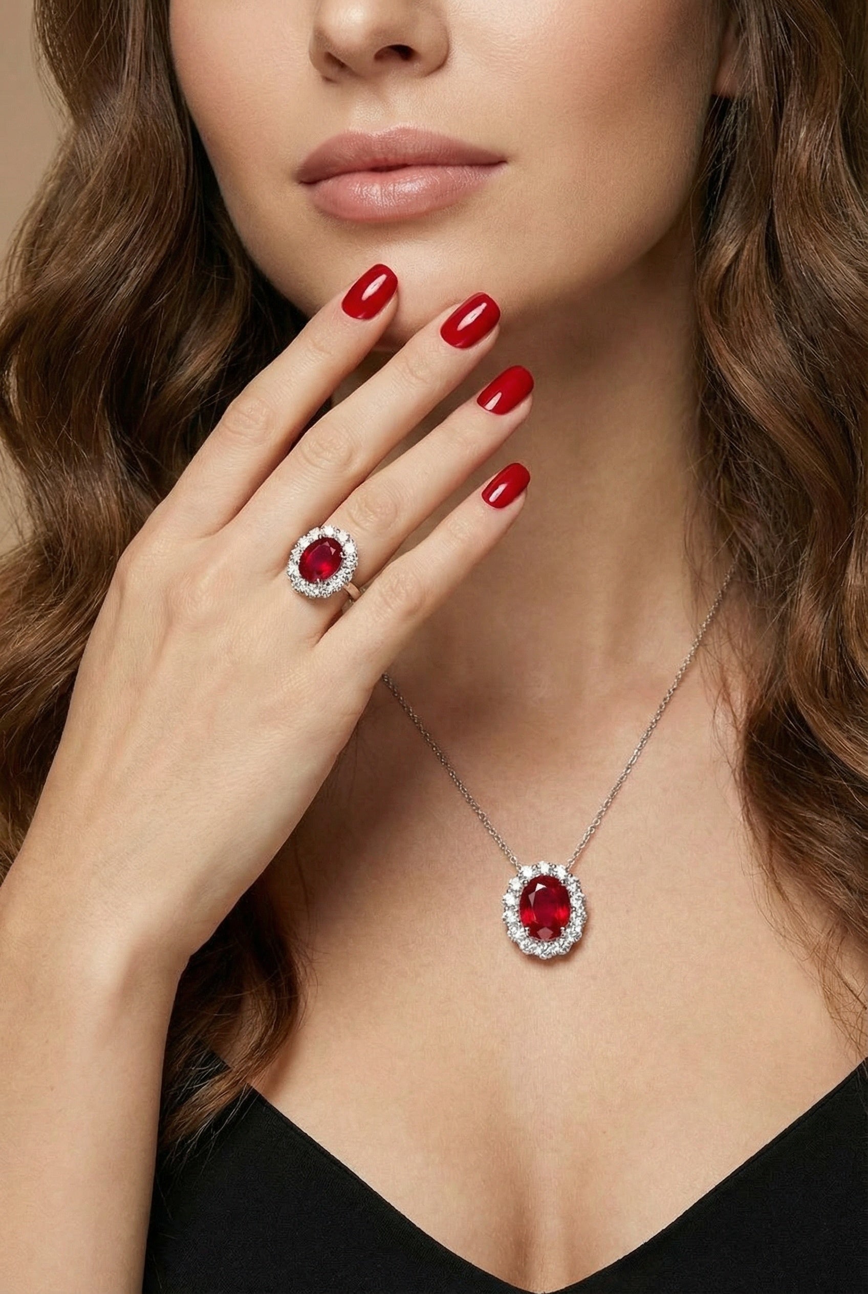 PARURE DIANA ROSSO