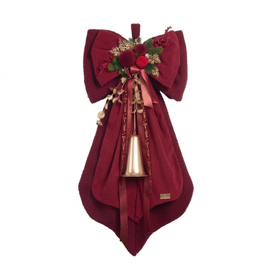 Cherry and Peach – Doppio Fiocco Big in Velluto e Bouclé H105 cm