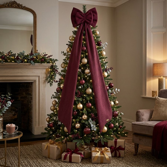 Cherry and Peach – Puntale Fiocco Big h.180cm in Bouclé Bordeaux