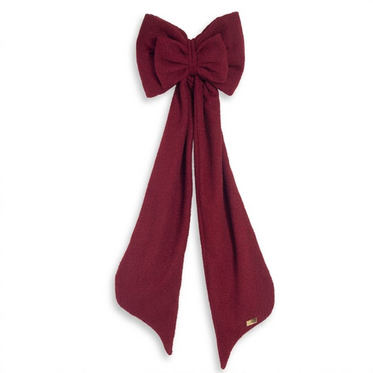 Cherry and Peach – Puntale Fiocco Big h.180cm in Bouclé Bordeaux