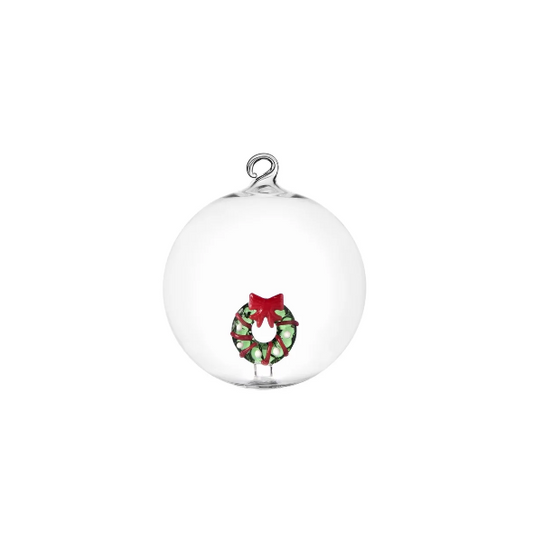 ICHENDORF Christmas Tales Pallina di Natale Ghirlanda Natalizia 8cm Vetro Borosilicato