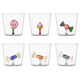 ICHENDORF Set 6 Bicchieri Natalizi Sweet & Candy con Caramelle e Lecca-Lecca in Vetro Borosilicato 8cm