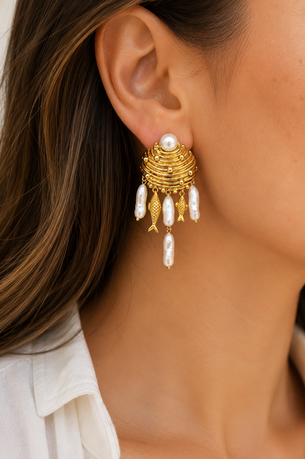 ORECCHINI PEARL & SAND