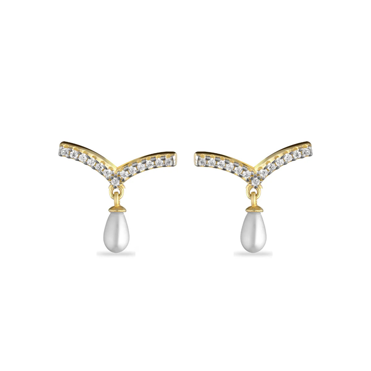 Laura P. Jewels - Orecchini perlina e zirconi bianchi