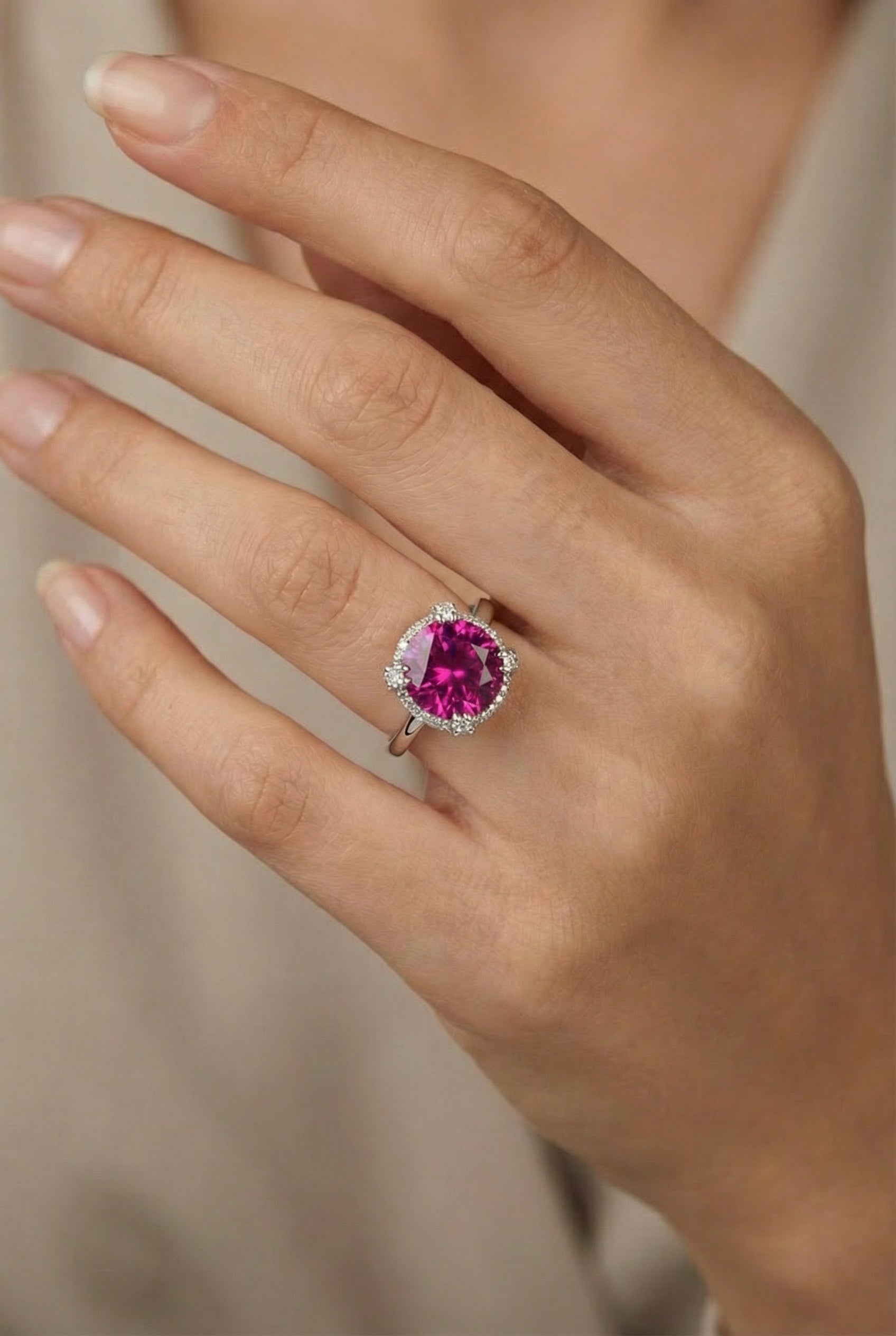ANELLO CAROLINE FUCSIA