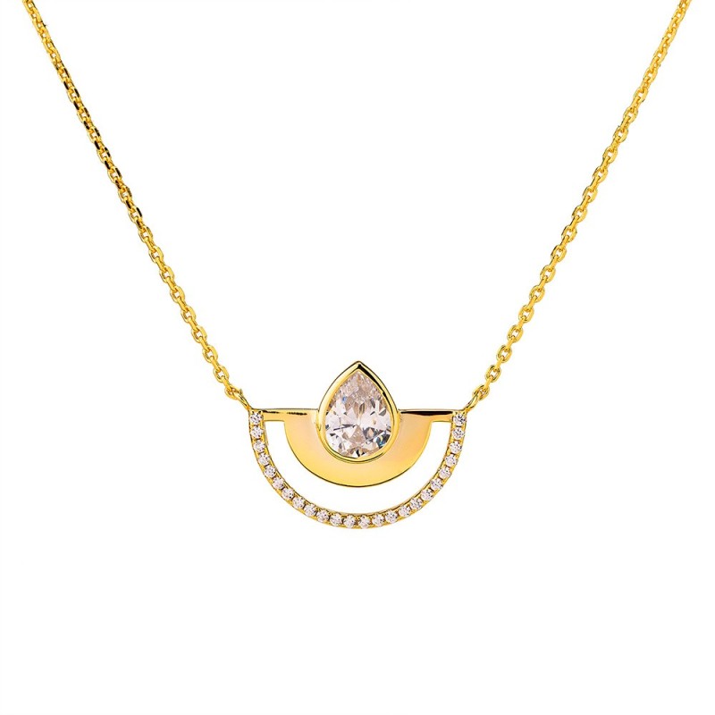 981 Jewels - Collana Colorful Half Round Shine