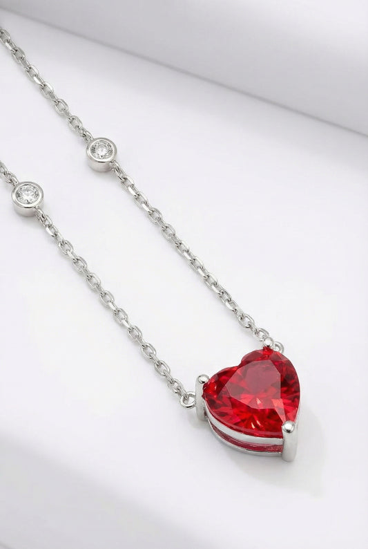 COLLANA MI SEI SCOPPIATO DENTRO AL CUORE ROSSO