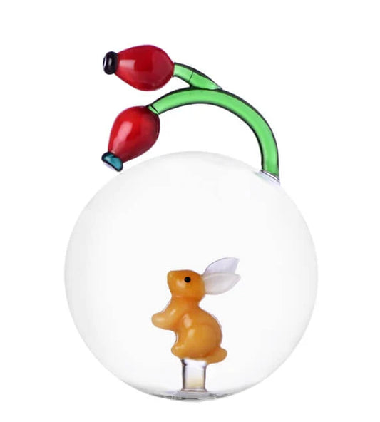 IC - 012 PALLA NATALE CONIGLIO-BACCHE